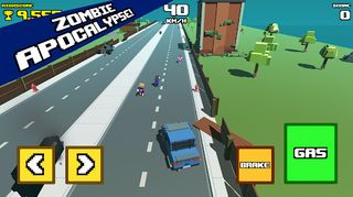 Crazy Road: Cars vs Zombies - Screenshot 2