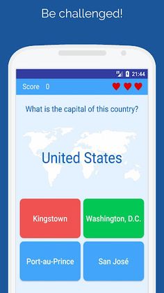 Capitals of the countries Quiz - Screenshot 1