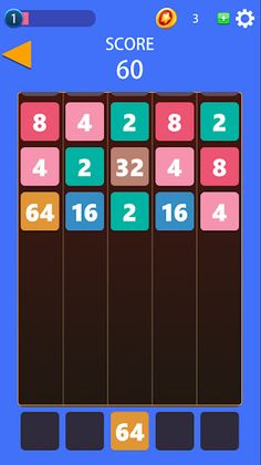 Number drop 2048 puzzle games - Screenshot 1