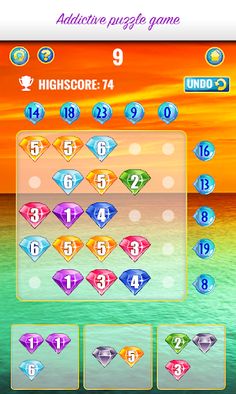 Jewels #2  - Number puzzle gam - Screenshot 1