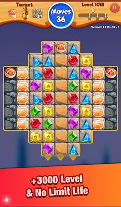 Jewels Crush : Match-3 - Screenshot 1