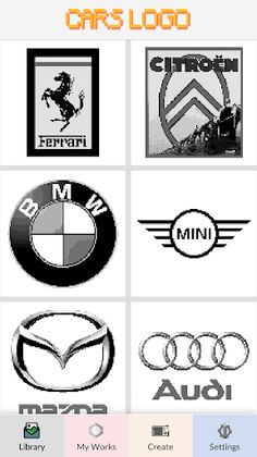 Cars Logo Pixel Game - Screenshot 1