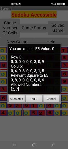 Sudoku Accessible Pro - Screenshot 1