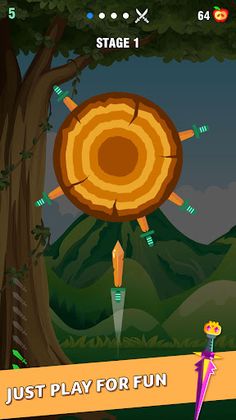 Stickman Sticky Knife Throw - Screenshot 3