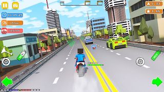 Blocky Bike Rider: Moto Racing - Screenshot 1