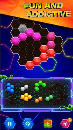 Neon Hexa Puzzle - Screenshot 3