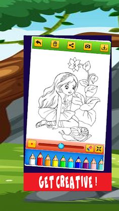 Cute Princess Coloring Pages - Screenshot 1