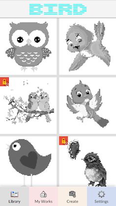 Bird Pixel Art - Screenshot 1