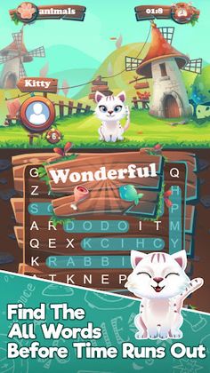 Feed The Cat - Word Search - Screenshot 3