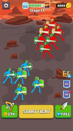 Epic super stickman merge - Screenshot 3