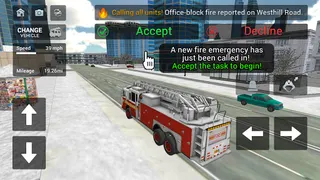 Fire Truck Rescue Simulator - Screenshot 1