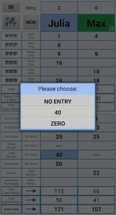 Kamikazee Dice Score Card - Screenshot 3