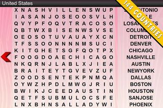 WordSearch Place 144 Countries - Screenshot 1