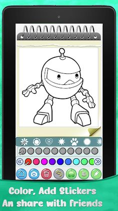 Robot Coloring Pages: Bot Wars - Screenshot 1