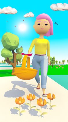 Runner Garden 3D - Screenshot 1