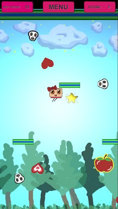 Cube Girl: collect hearts and - Screenshot 1