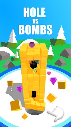 Hole vs Bombs - Block Cather - Screenshot 1