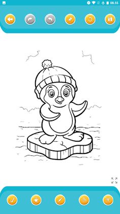 Cartoon penguin Coloring - Screenshot 1