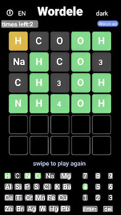 Wordele - a chemical game - Screenshot 2