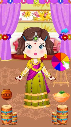 Indian Doll Dress Up - Makeup - Screenshot 4