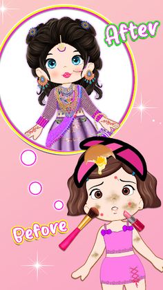 Indian Doll Dress Up - Makeup - Screenshot 3