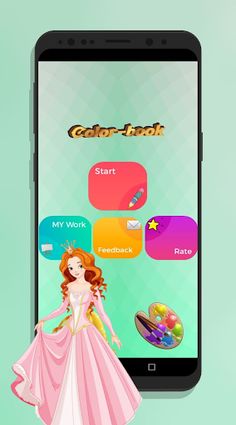 Princess coloring book girls - Screenshot 2