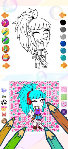 Kawaii Coloring Anime Book - Screenshot 3