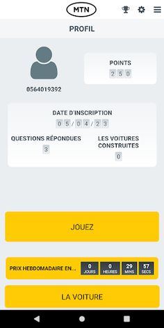 MTN Gagne ta voiture - Screenshot 2