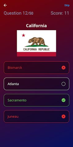 US Capitals Quiz - Screenshot 3