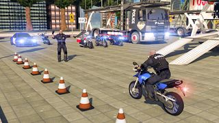 Grand Police Bike Transporter - Screenshot 1