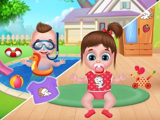 Twins babysitter daycare games - Screenshot 2