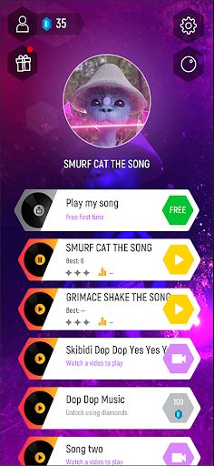 Smurf Cat: Tiles Hop - Screenshot 1