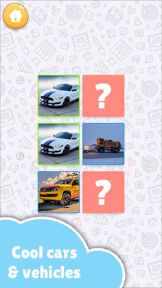 Cars Memory Match for kids - Screenshot 2