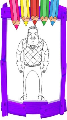 neighbor's coloring horror - Screenshot 1