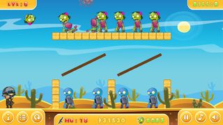 좀비 타격대 -  캐주얼 좀비 퍼즐 포격 게임 - Screenshot 2