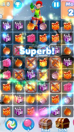 Christmas Games - santa match - Screenshot 2