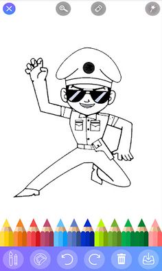 Coloring book little singham - Screenshot 1