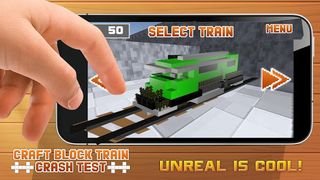 Craft Block Train Crash Test - Screenshot 3