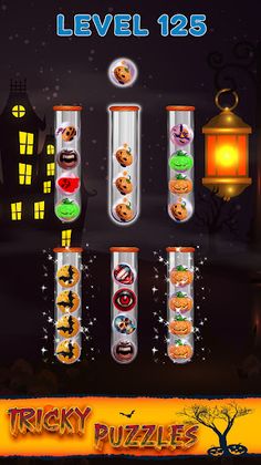 Halloween Color Sort It 3D - Screenshot 1