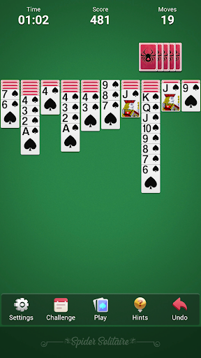 Spider Solitaire - Card Games - Screenshot 2
