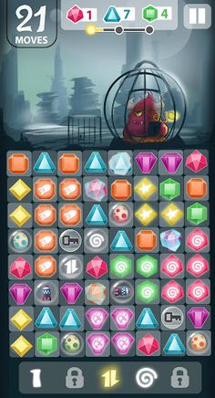 Aliens and gems - Screenshot 1