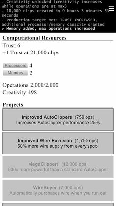 Universal Paperclips - Screenshot 3