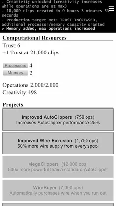 Universal Paperclips - Screenshot 3