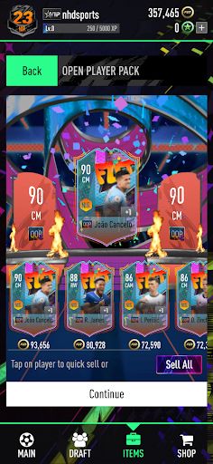 NHDFUT 23 Draft & Packs - Screenshot 2