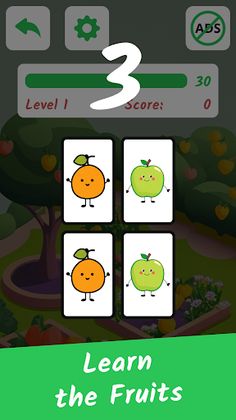 Kids Memory Game: Fruits - Screenshot 1