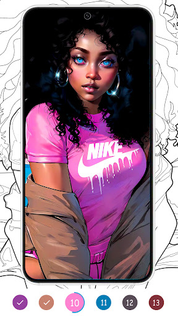 Black Color : Color By Number - Screenshot 4