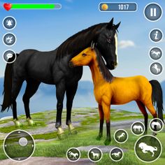 Virtual Wild Horse Family Game - Screenshot 1