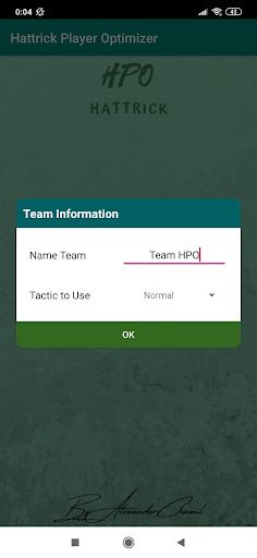 Hattrick Player Optimizer - Screenshot 1