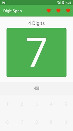 Digit Span Test - Screenshot 2