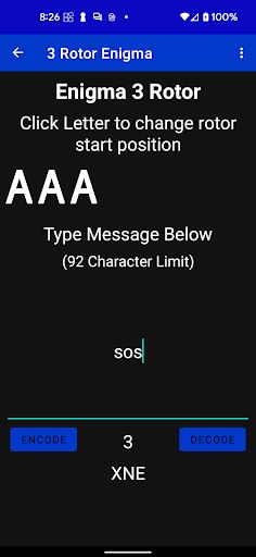 Enigma Machine & Game - Screenshot 2